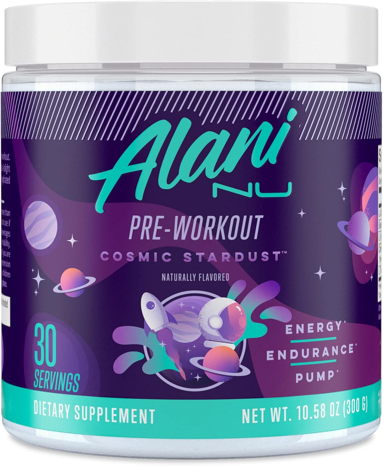 Alani Pre-Workout Galaxy Lemonade 30 Servings & Pre Workout Supplement Powder for Energy, Endurance & Pump | Sugar Free | 200mg Caffeine