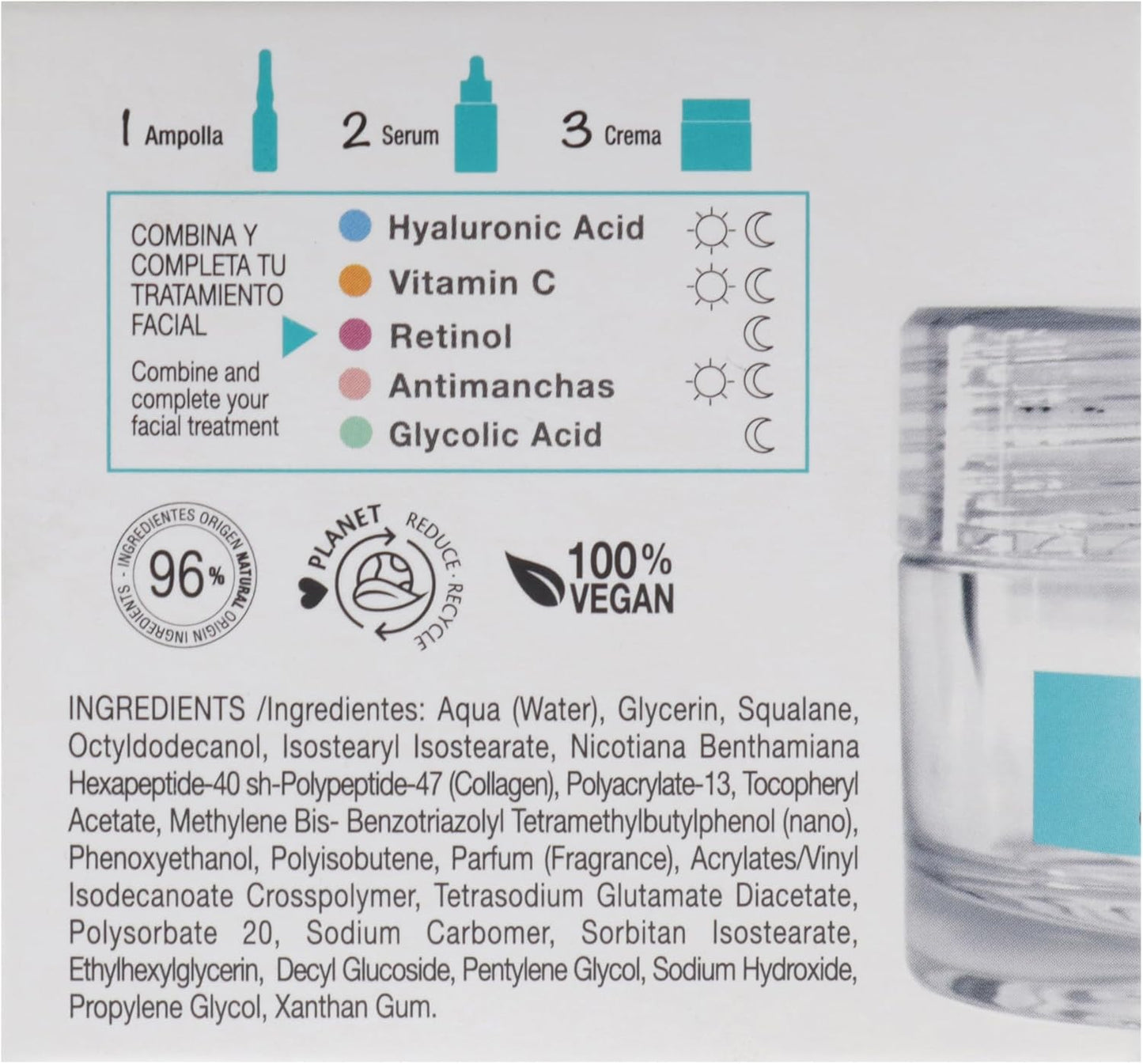 Babaria 胶原蛋白素食面霜 - 抗衰老面霜 - 保湿面霜 - 植物基面部保湿霜,焕活肌肤 - 1.7 盎司