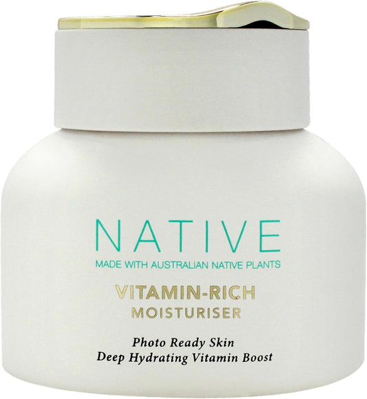 Klara Cosmetics Native Vitamin Rich Moisturizer - Facial Moisturizer with Green Tea and Lilli Pilli - Moisturizer Face Cream for Hydration - 50 ml