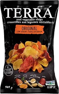 Terra Original Low Sodium Chips, 141g (Pack of 12)