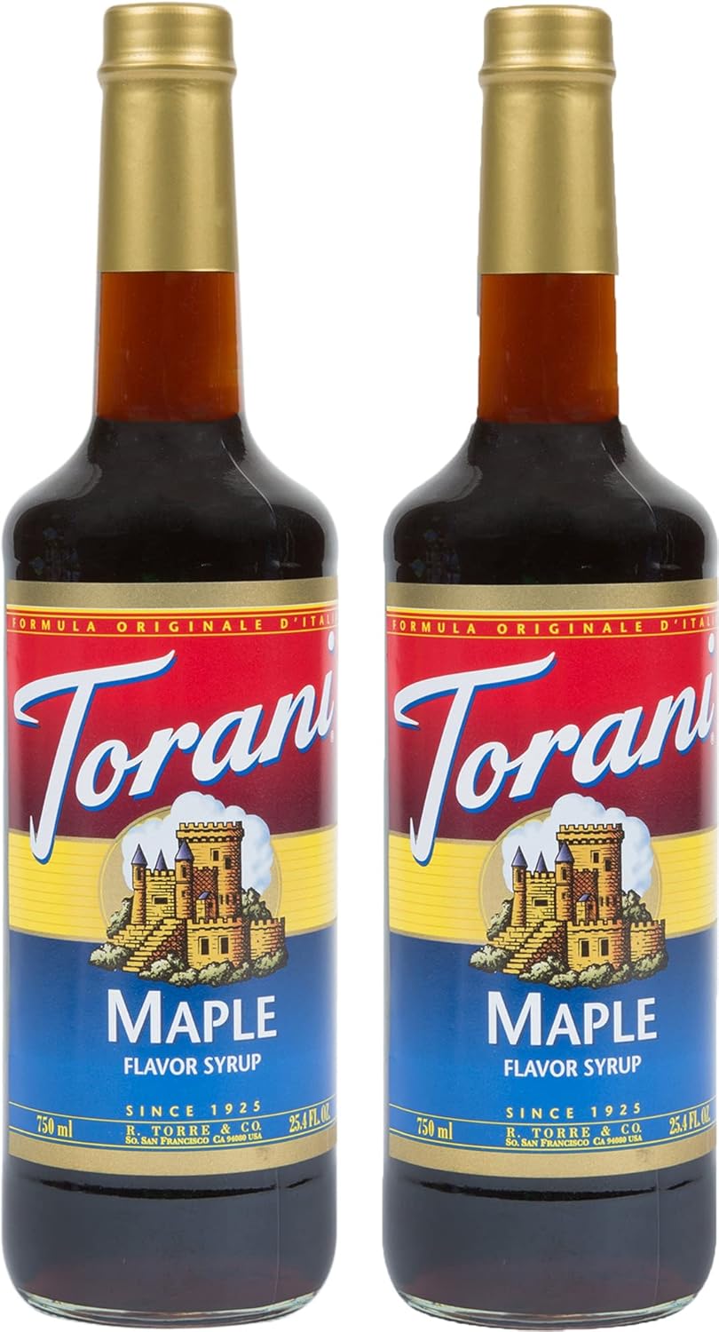 Torani 枫糖味糖浆,750 毫升瓶装,2 瓶装深棕色
