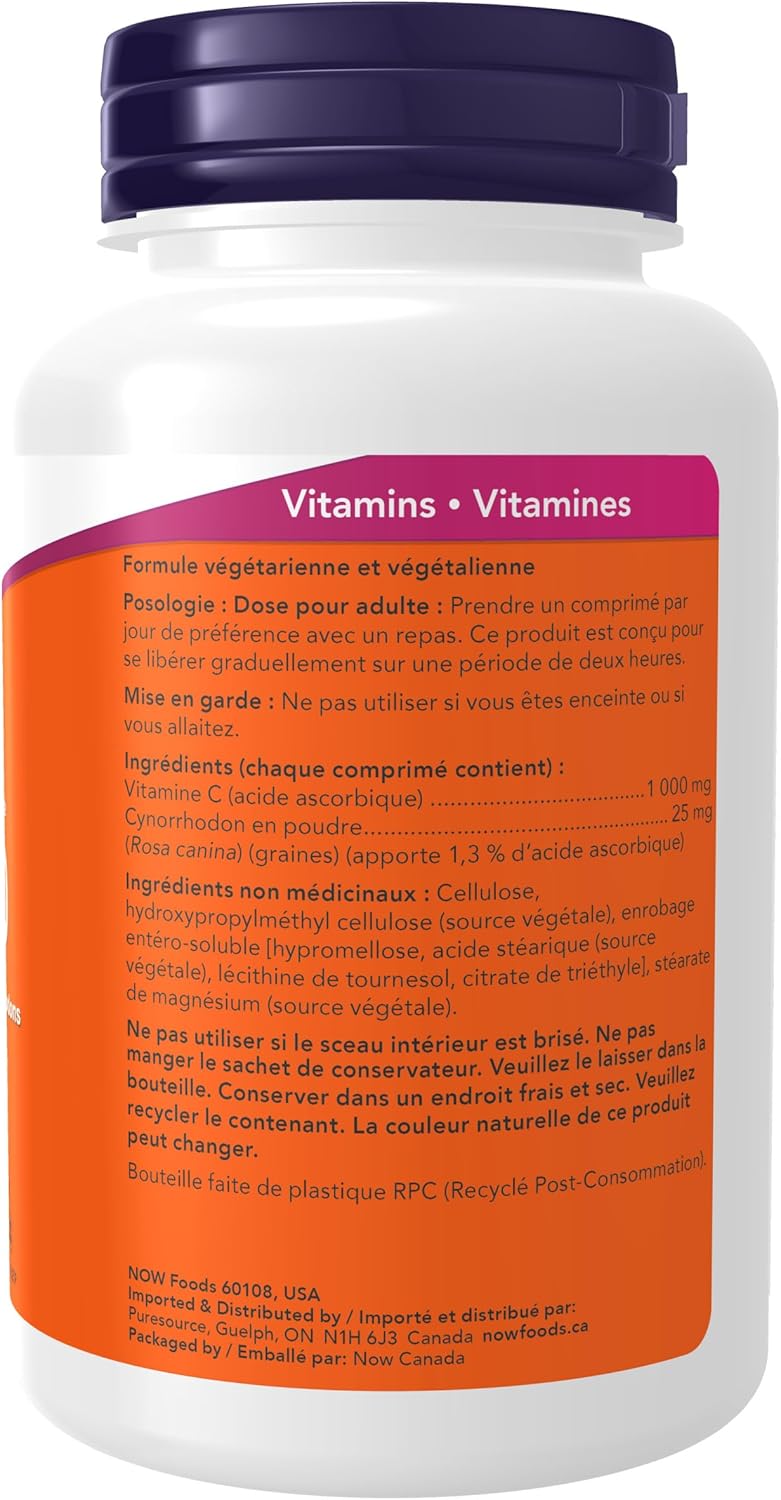 NOW Supplements,含玫瑰果的维生素 C-1,000,缓释,抗氧化保护*片,100 片