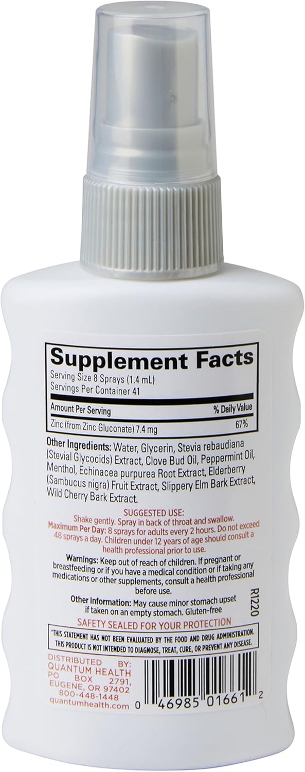 Quantum Health - Thera Zinc Throat Spray 2 oz