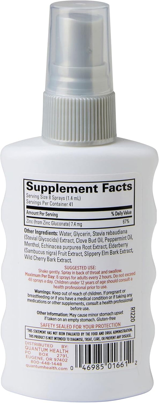 Quantum Health - Thera 锌喉咙喷雾 2 盎司