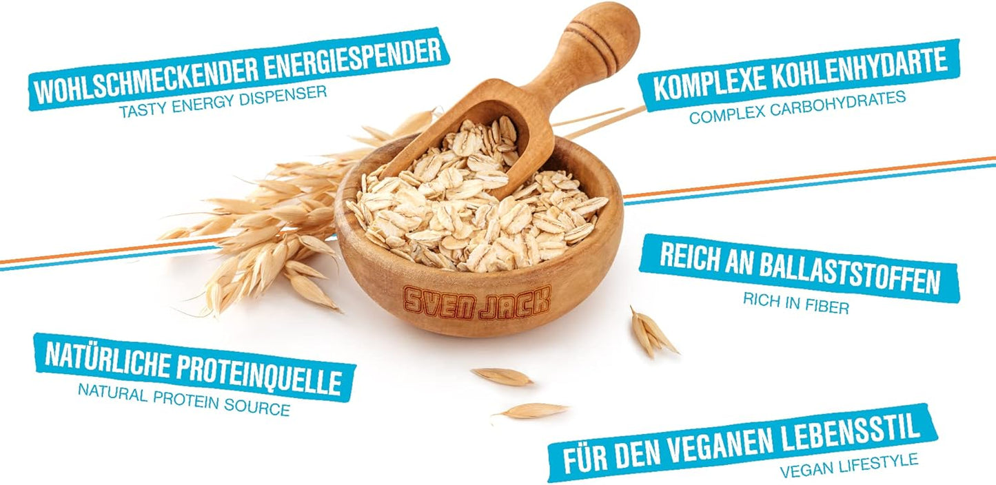 SvenJack Vegan Oat Bar Chocolate Almond - 24 × 125g - High‑Fibre, Low‑Sugar, Gluten‑Free Oatmeal Energy Snack with Almonds & Dark Chocolate Coating