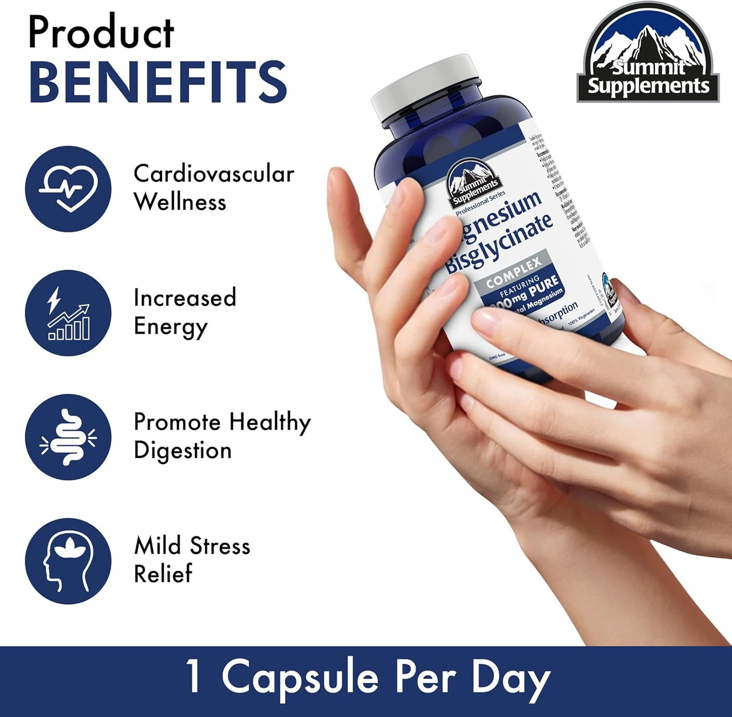 雙甘胺酸鎂複合物,200毫克純元素鎂,150粒素食膠囊,150天用量,吸收率高,有助於放鬆、睡眠、肌肉和骨骼健康,加拿大製造,塑膠負性