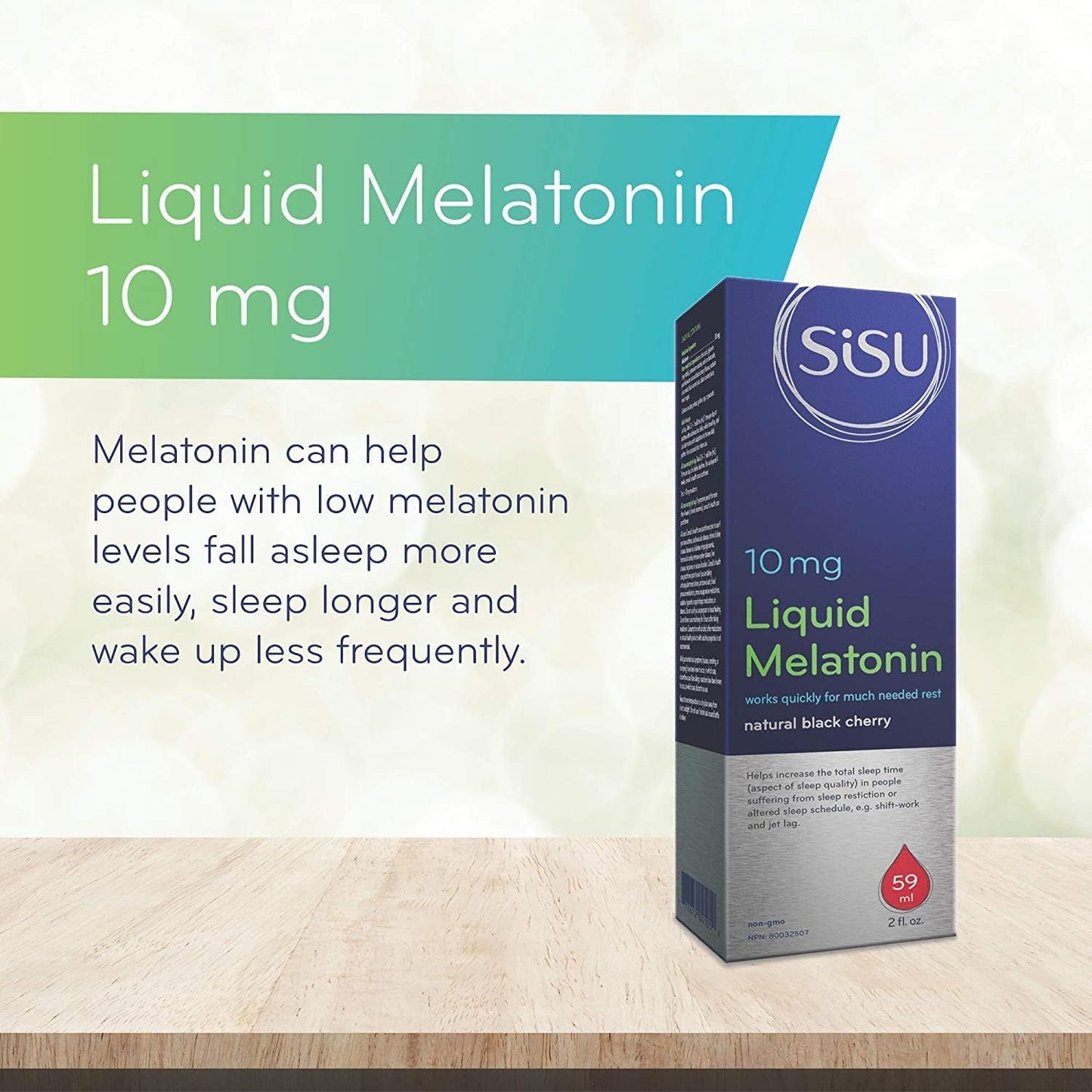 SISU Melatonin Liquid 10 mg, Black Cherry 59 mL (Pack of 1)