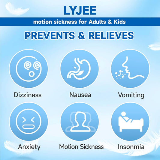 LYJEE Motion Sickness Bands Adjustable Acupressure Nausea Wristbands Morning Sickness Relief for Pregnant Women (Black)