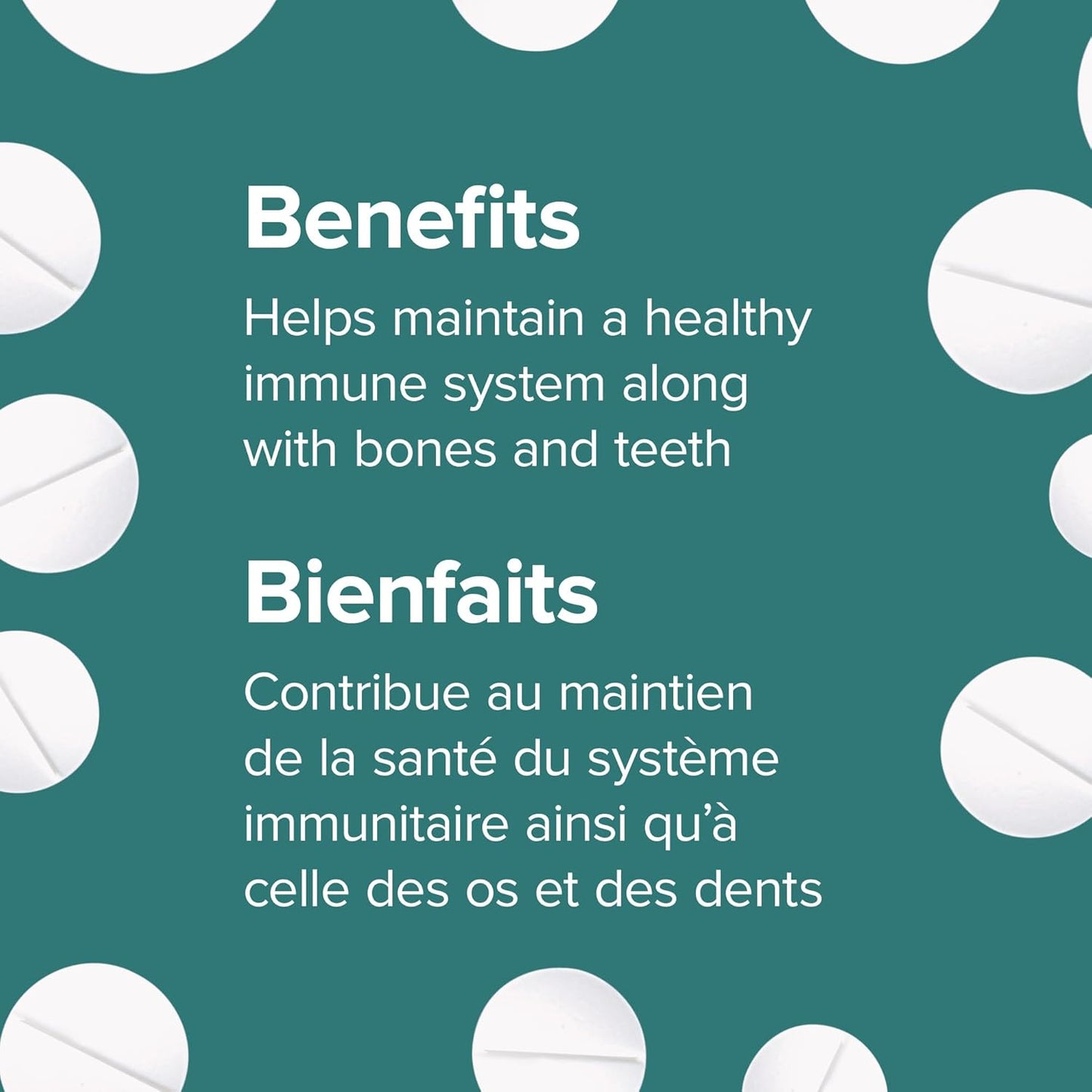 Webber Naturals 维生素 D3 1000 IU,180 片橙味咀嚼片,有助于骨骼和牙齿健康,维持身体健康