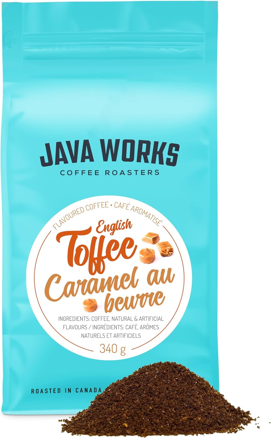 Java Works Coffee 英式太妃口味咖啡 *研磨*,340 克