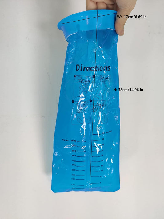 50个装蓝色一次性呕吐袋,1000毫升高密度呕吐袋,适用于孕妇晨吐便携式恶心袋,出租车司机呕吐袋,汽车晕车