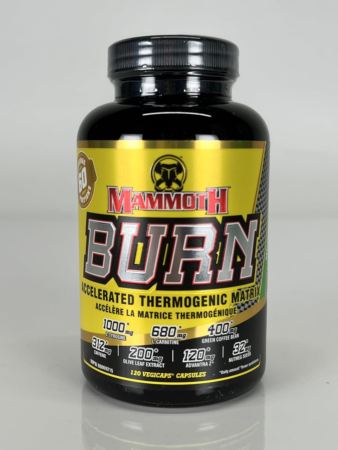 Mammoth Burn | Fat Burner Weight Loss Supplement | 120 Capsules