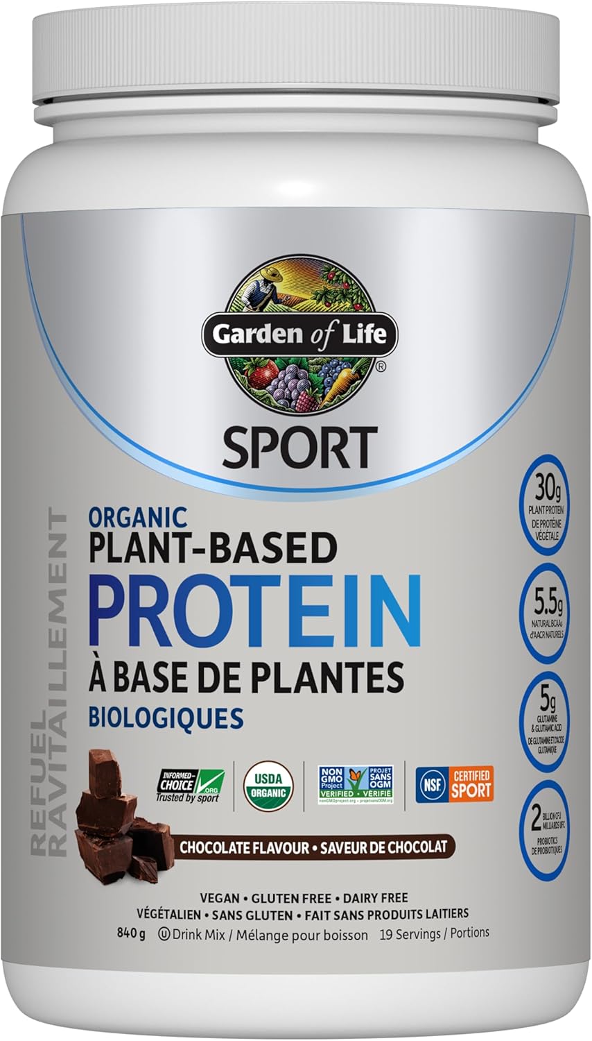 Garden of Life Sport Organic Plant Based Protein, Chocolate, 840gFormulated with pea protein to help your body recover faster, build and repair muscle and fuel your metabolism along with Truly Clean multi-sourced plant b…