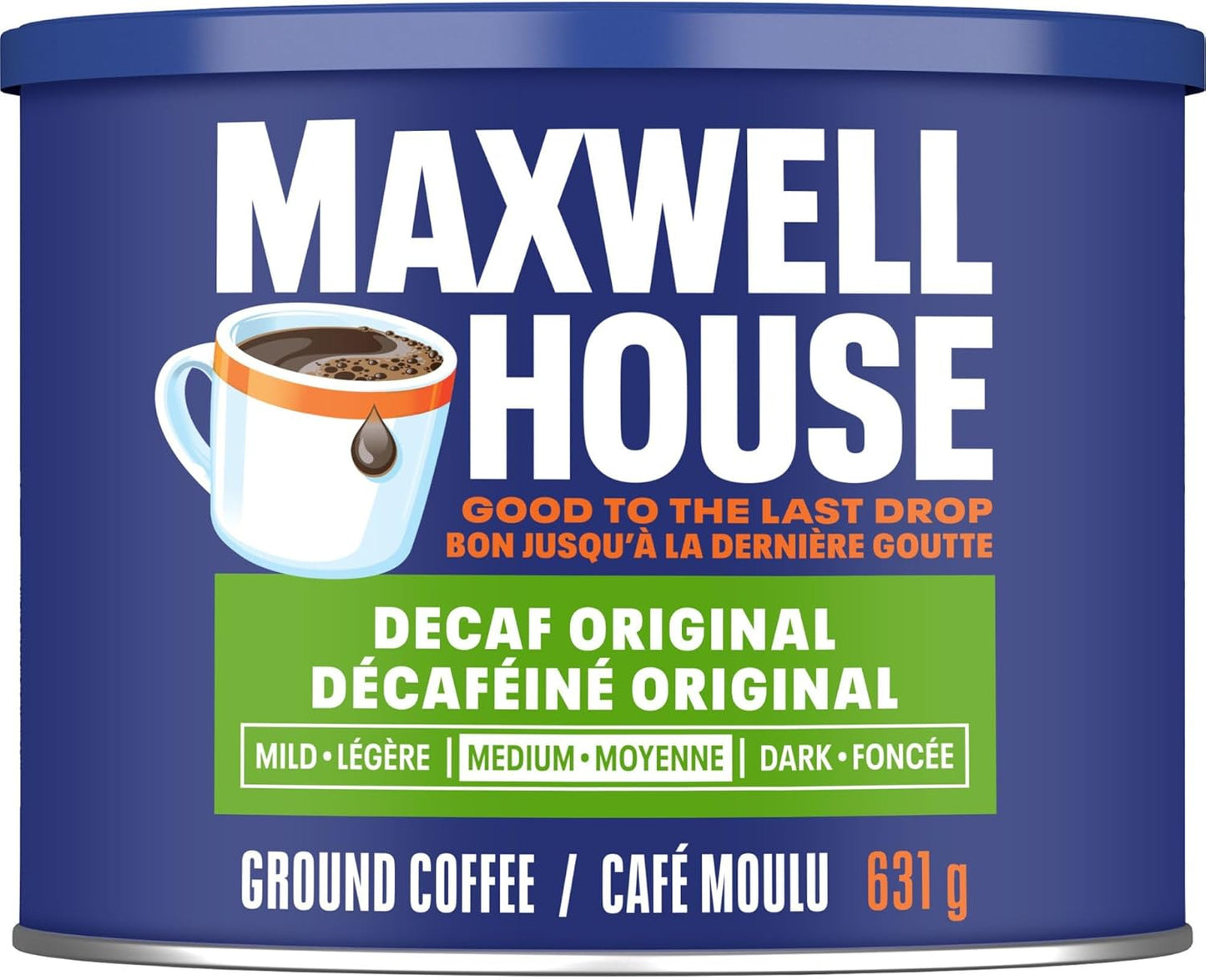 麦斯威尔脱因咖啡粉,631克罐装