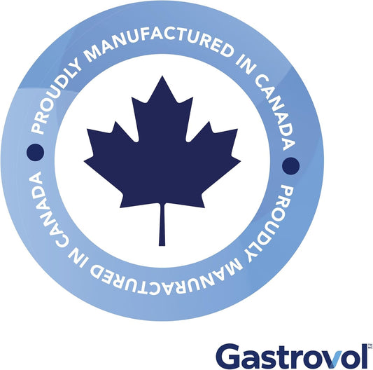 Gastrovol 三合一緩解液體凝膠,用於緩解腹瀉、噁心和胃部不適 - 加拿大製造 - 無色素、無味 - 緩解腹瀉 - 16 粒膠囊(1 包)