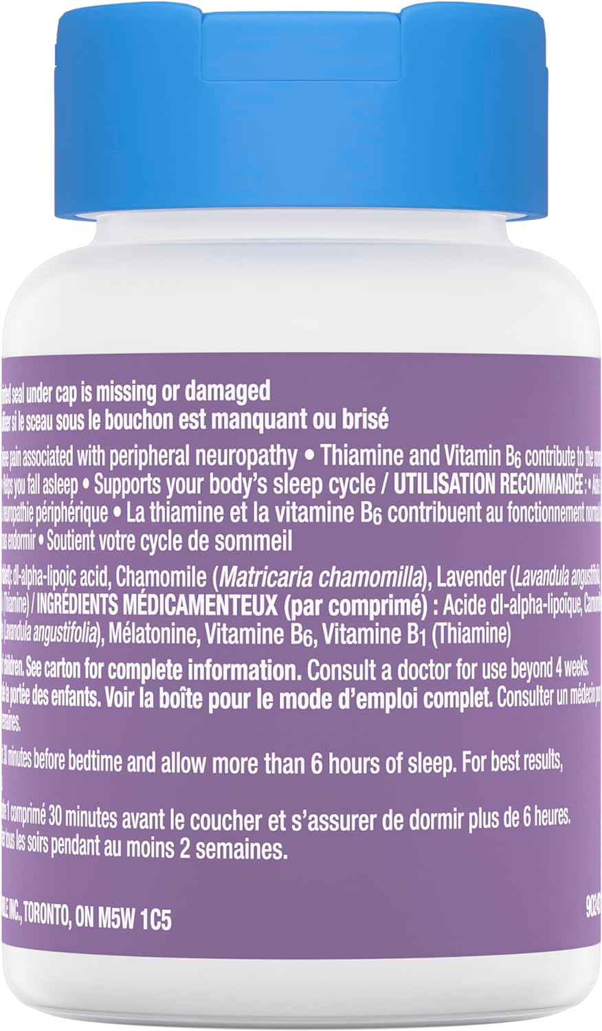 Nervive 神经舒缓 PM,有助于缓解周围神经病变引起的疼痛,α-硫辛酸 ALA,维生素 B1-硫胺素、B6 和 B12,褪黑激素,洋甘菊,薰衣草,30 晚用量,30 片