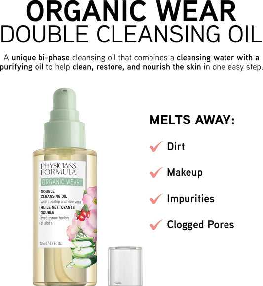 Physicians Formula Organic Weardouble Cleansing Oil, 125 Milliliters