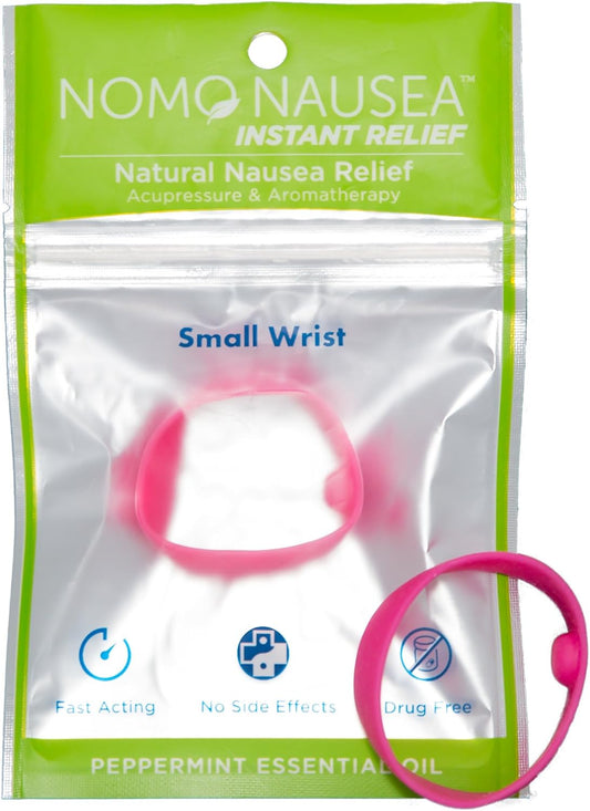 NoMo 噁心即時緩解小粉紅色芳香療法止吐帶,附穴位按摩功能