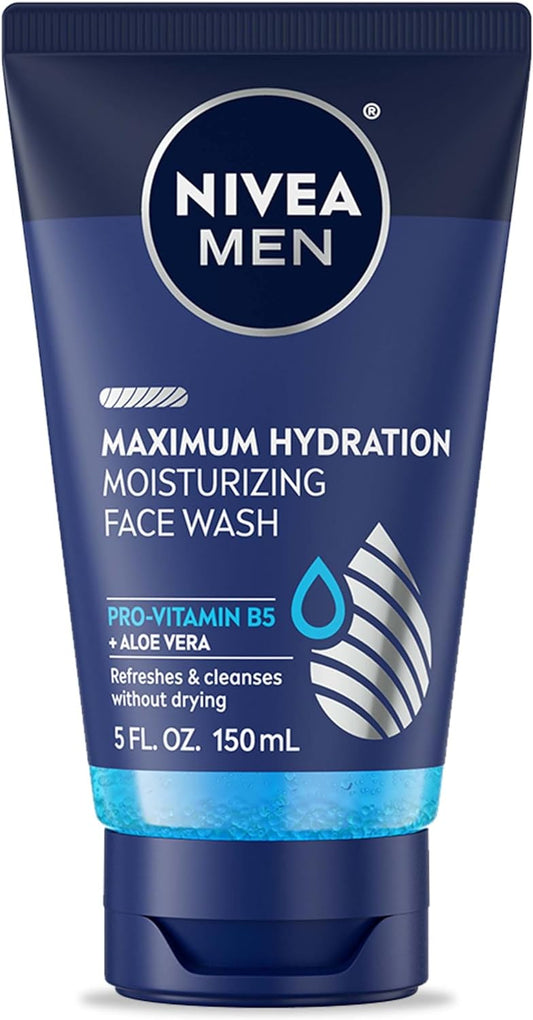 NIVEA MEN Protect & Care Refreshing Face Wash, 150mL & NIVEA Men Revitalizing Body Lotion with Vitamin E and Aloe Vera | 24H Hydration
