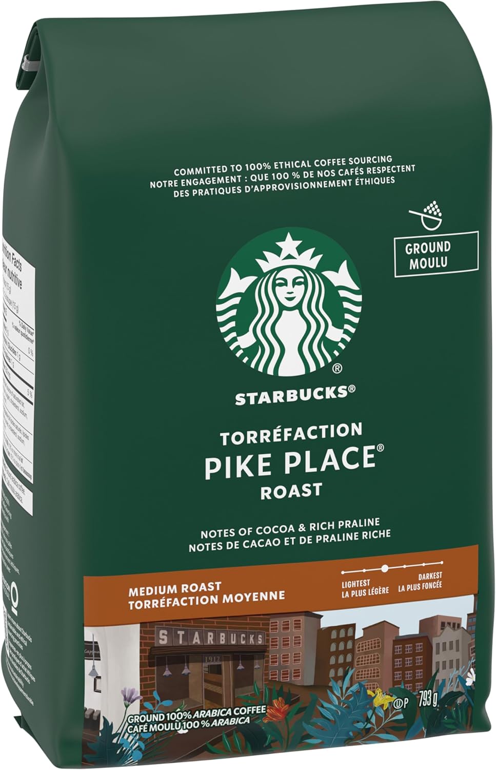 星巴克派克市場烘焙研磨咖啡,中度烘焙,793 克(4 包)