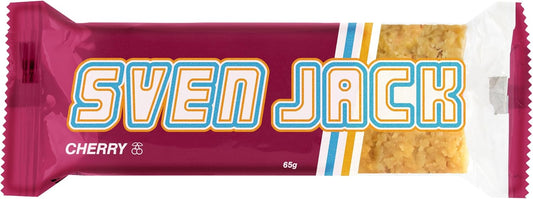 SvenJack Oat Bar Cherry - Pack of 20 × 65g - Vegan Oatmeal Energy Bar with Sweet Cherry Chunks, High‑Fibre, Low‑Sugar, Fruity Snack for Daily Fuel