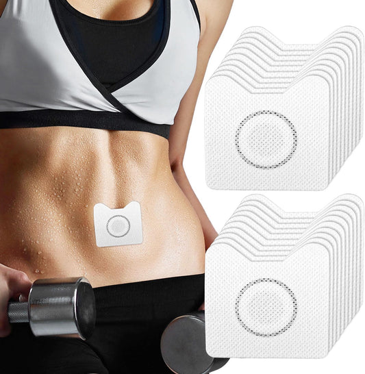 20 片自粘蓖麻油包扎,一次性使用水刺布可饮用防漏蓖麻肚脐贴片,无残留,适用于瑜伽睡眠阅读(不含油)