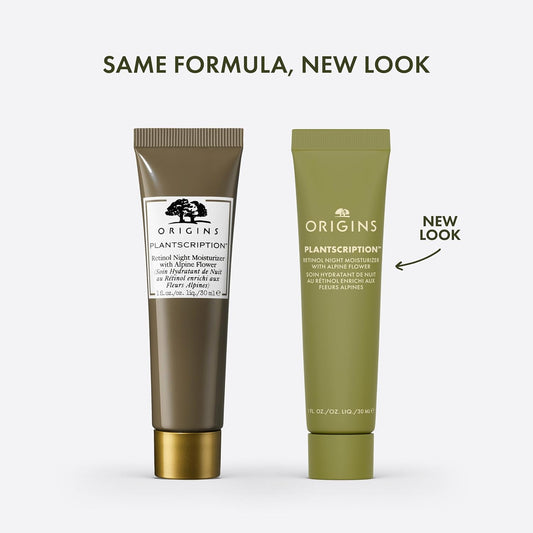 Origins Plantscription Retinol Night Moisturizer | Visibly Diminishes Lines, Pores & Uneven Skin Tone | With Peptide & Retinol, 30 ml