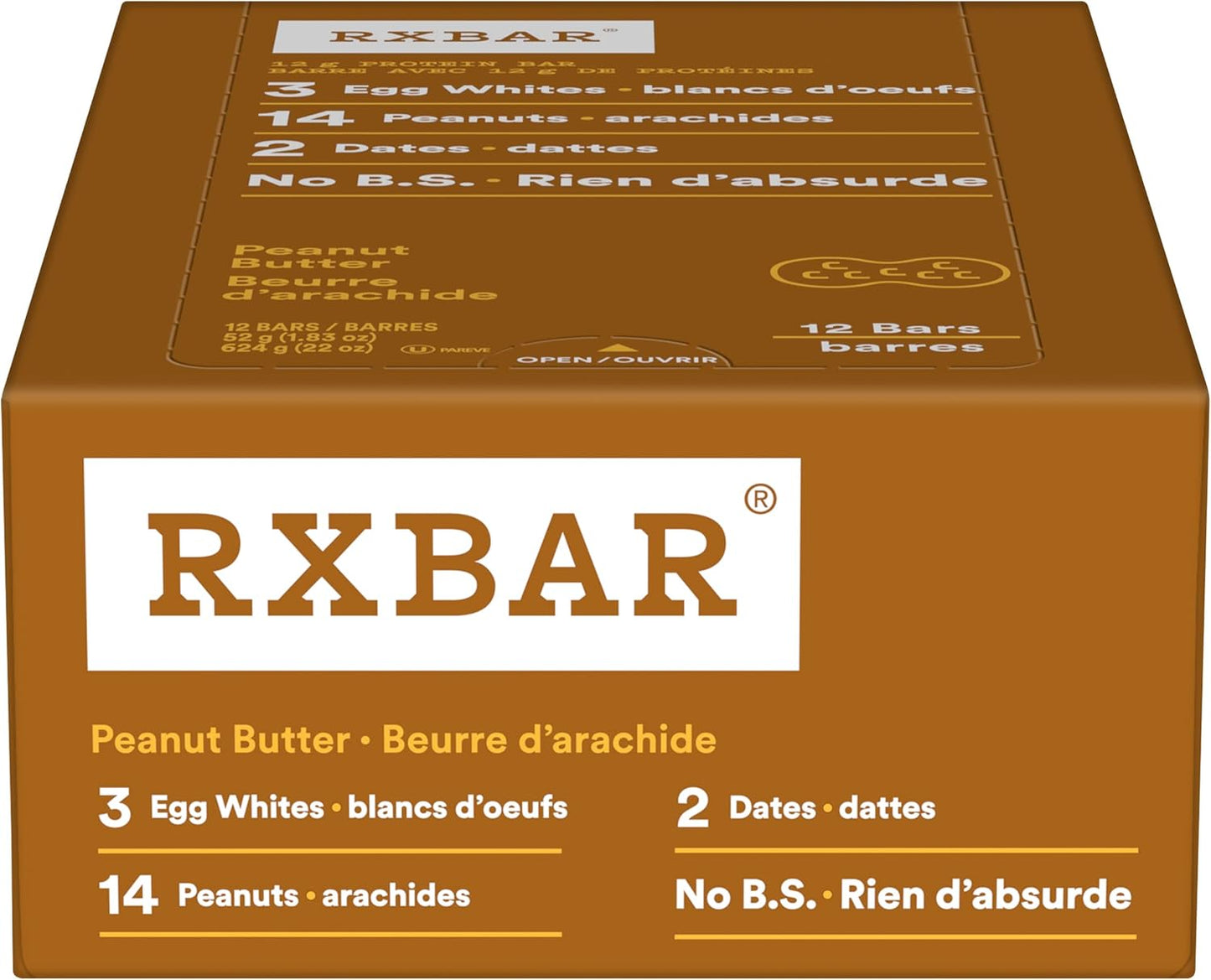 RXBAR 蛋白棒 巧克力海盐+花生酱 24x52克(24包)