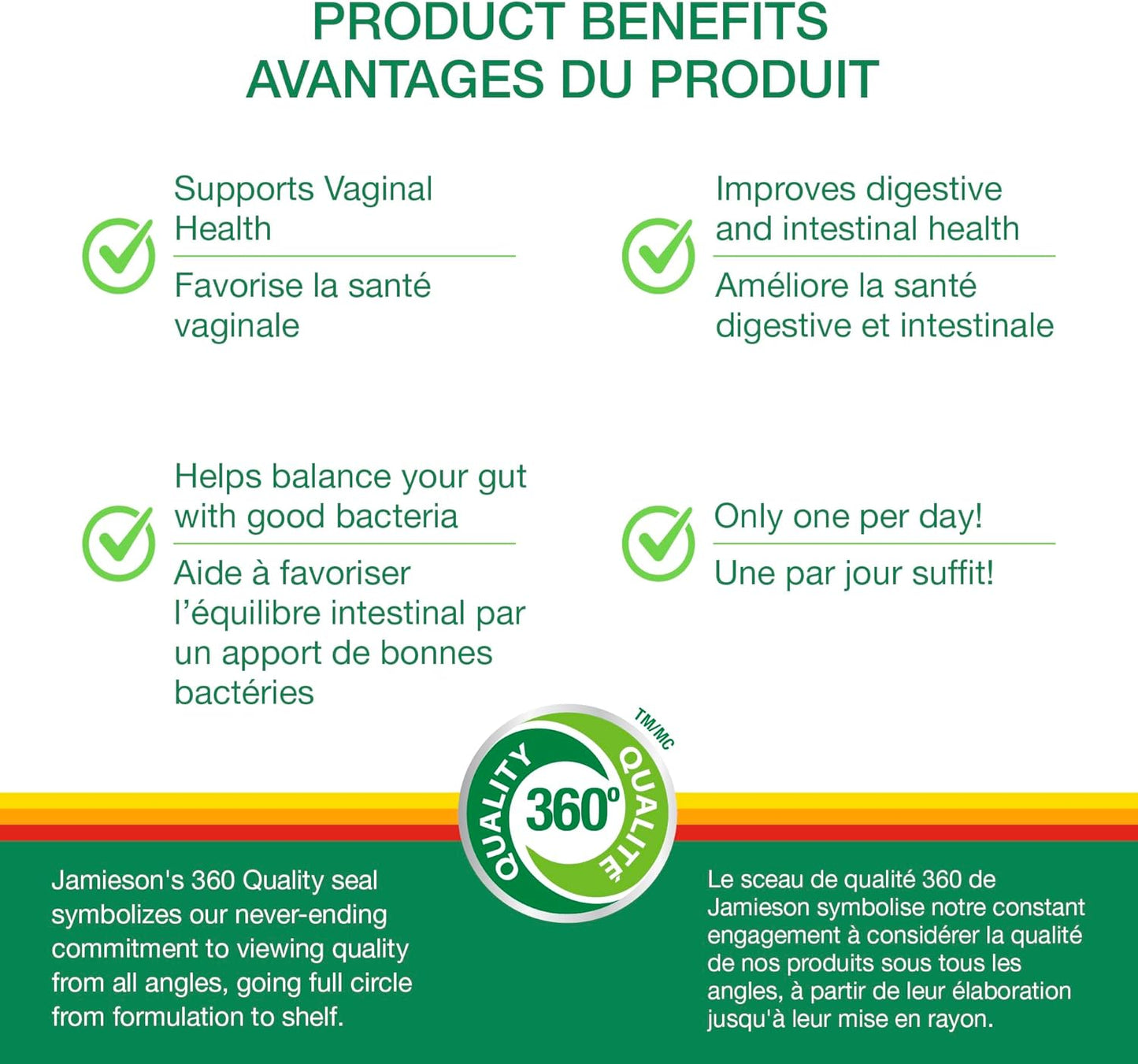 Jamieson 女性益生菌複合物 70 億,45 粒素食膠囊和 250 毫克鎂超強效 - 超值裝