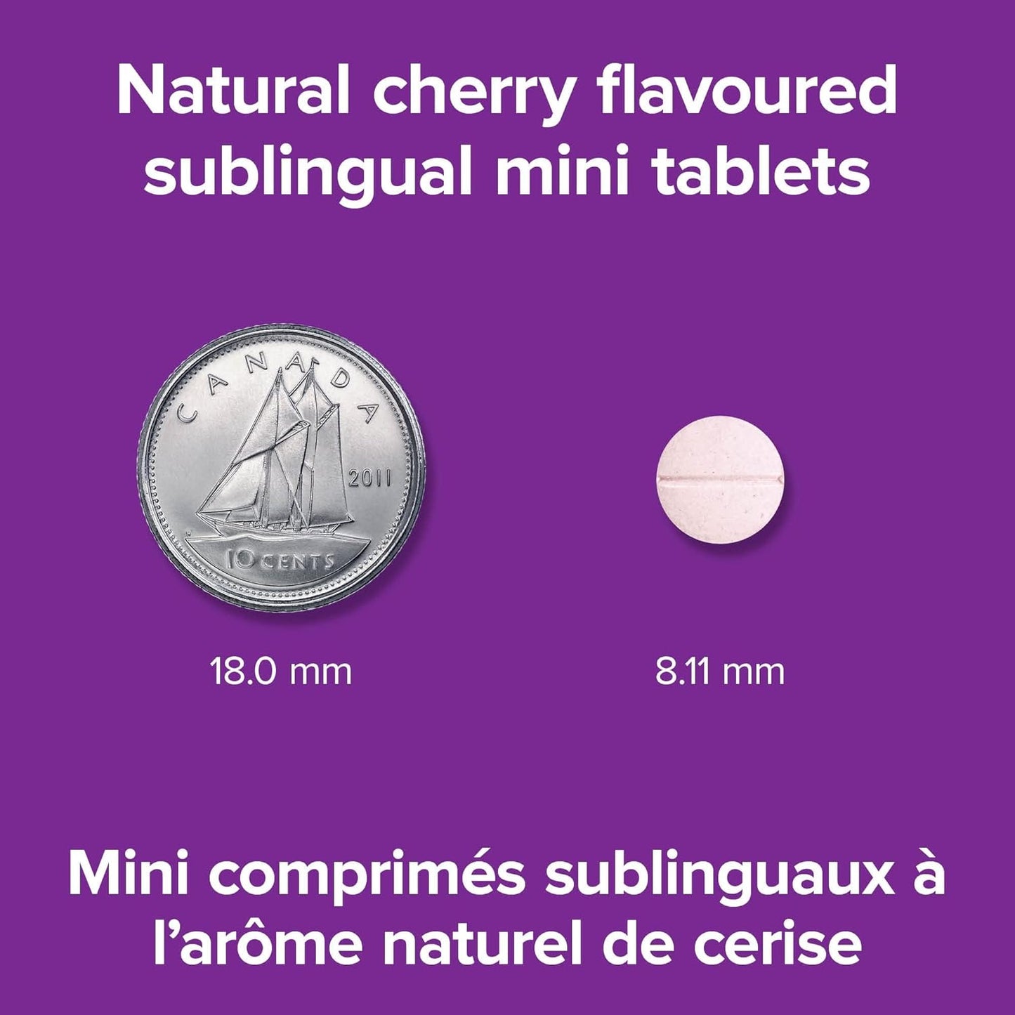 Webber Naturals 维生素 B12 500 微克,速溶,120 片,天然樱桃味,支持能量产生和新陈代谢