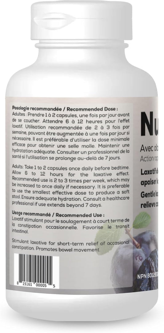 Nutrilax - 100% Natural Laxative for Constipation Relief, 60 Capsules