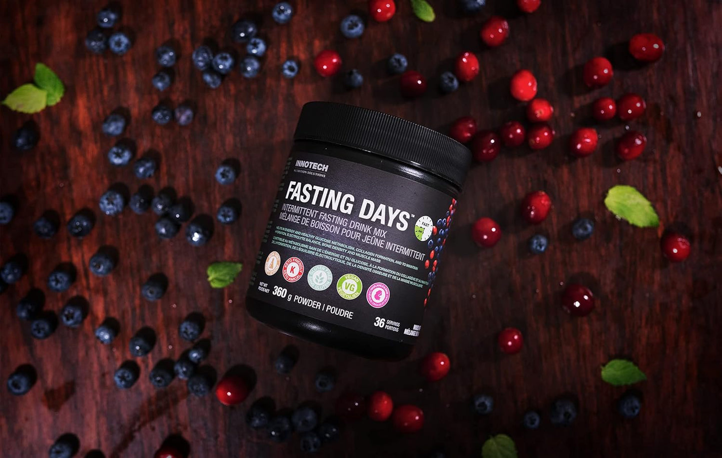 Innotech Nutrition Fasting Days 間歇性禁食飲料混合物 - 混合漿果 360克
