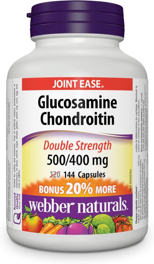 Webber Naturals Glucosamine Chondroitin & Magnesium 500 mg, 60 Tablets, Enhanced Absorption Mineral, Supports Bone and Muscle Functions, Vegan