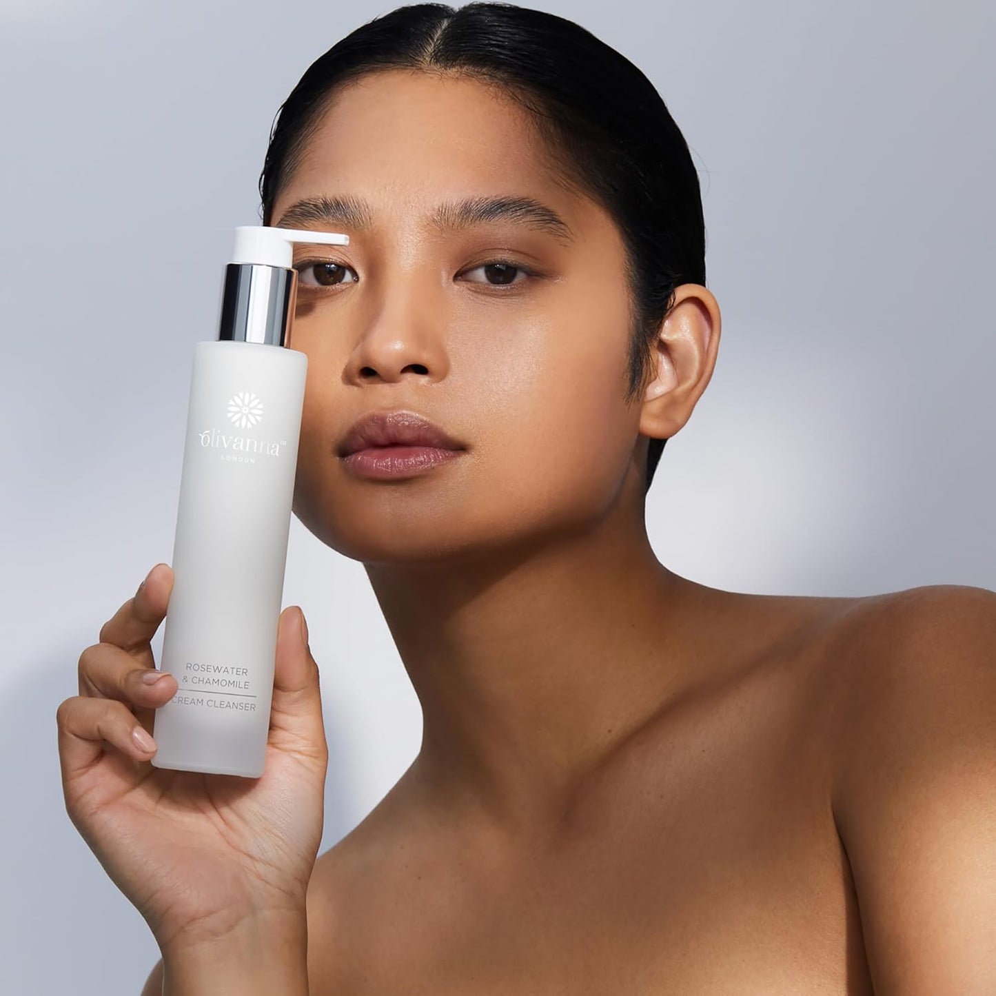 Olivanna Rosewater and Chamomile Cream Cleanser - Omega Rich Face Wash - Gentle and Hydrating without Stripping Essential Oils - 100 ml