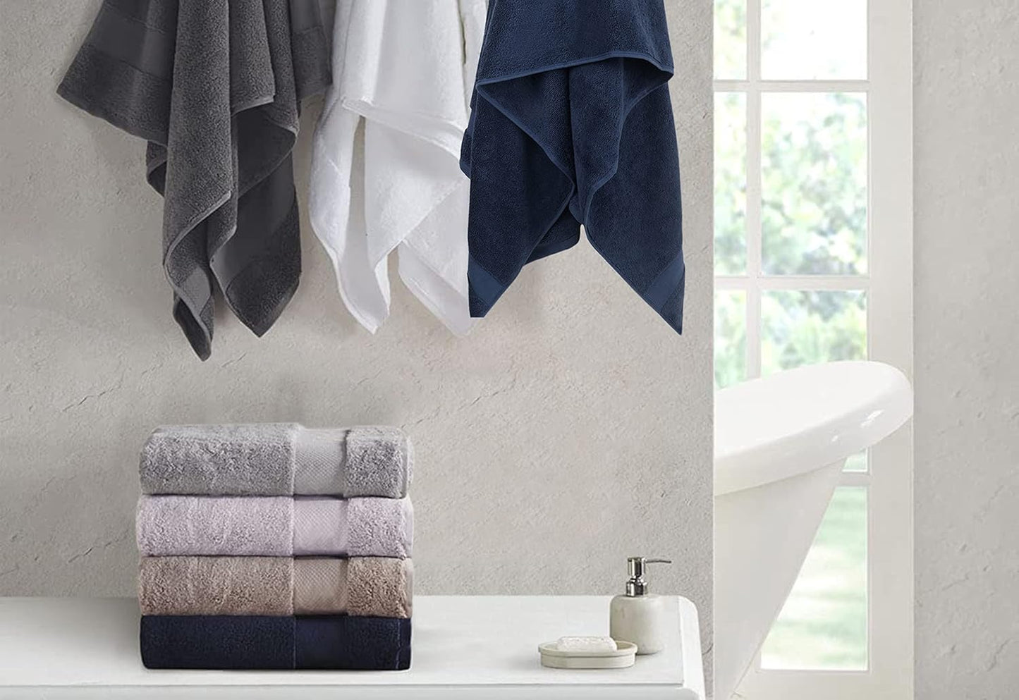 A1 HOME COLLECTIONS 100% Organic Cotton Towels 650 GSM Plush Feather Touch Quick Dry Wash Cloth, Pack of 60 GOTS Certified, Oeko-Tex Green Certified, Organic Cotton Wash Cloth, 13"X13"
