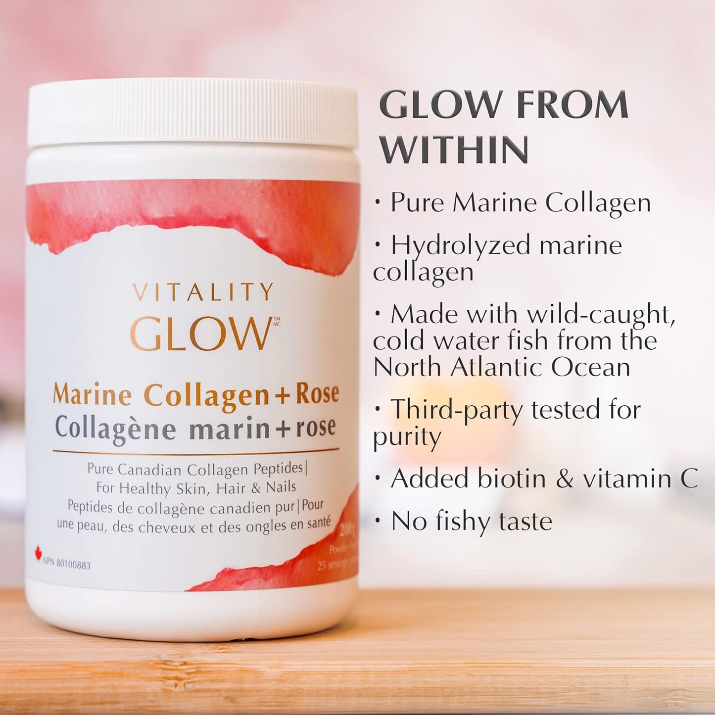 VITALITY GLOW 海洋胶原蛋白 + 玫瑰 - 25 天
