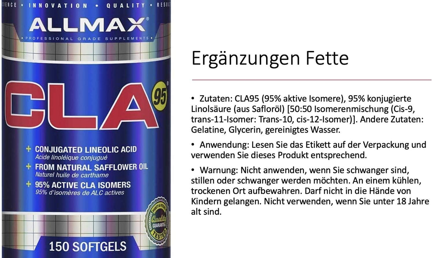 ALLMAX Nutrition - CLA95 - 最高纯度 CLA 产量 - 90 粒