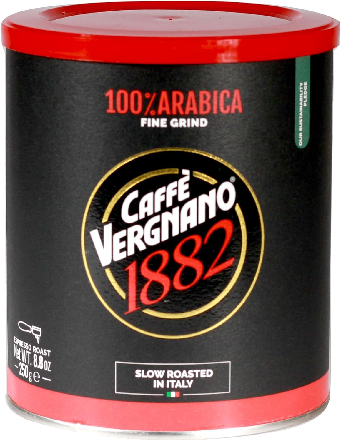 Caffè Vergnano 阿拉比卡浓缩咖啡罐装,250 克(包装可能有所不同)