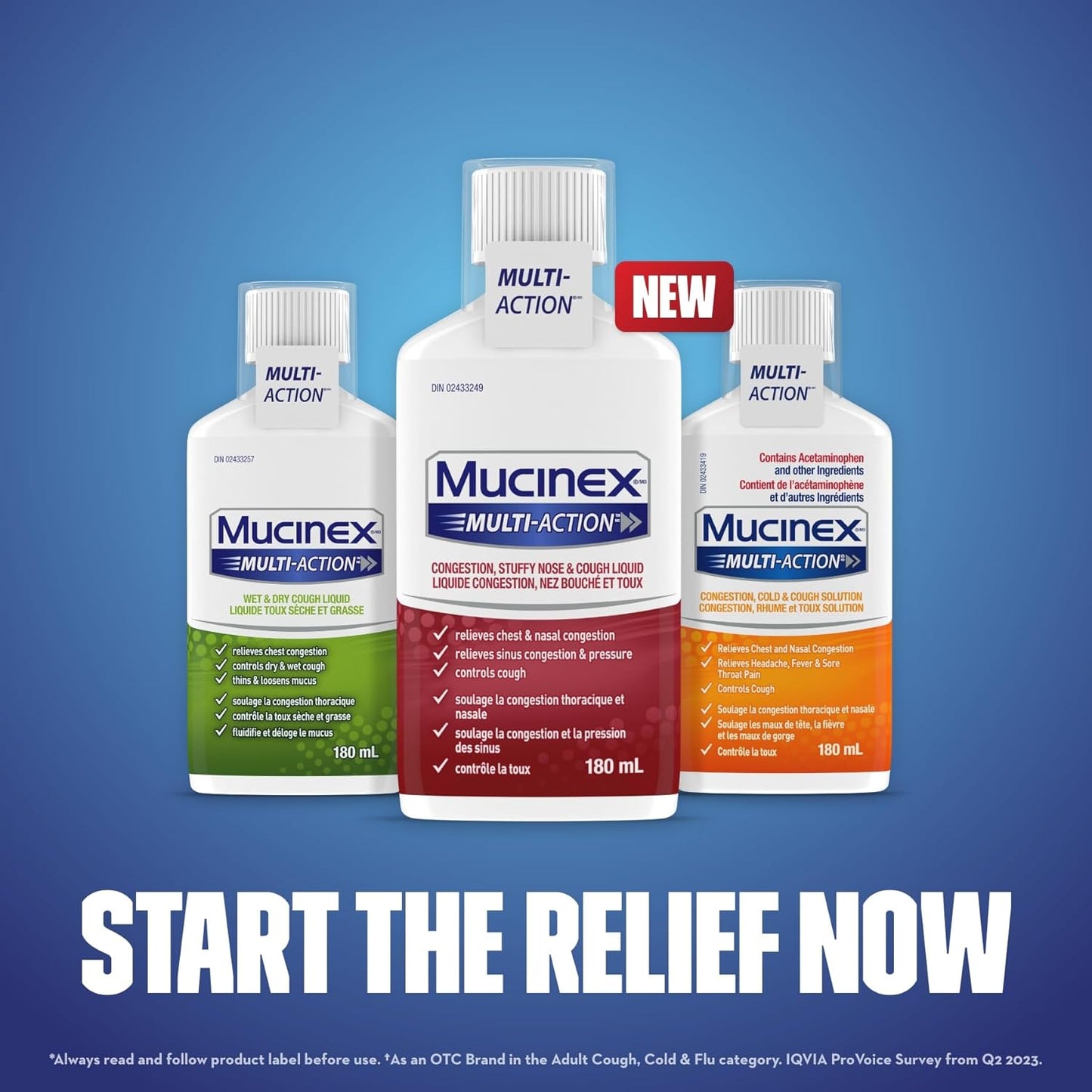 MUCINEX® MULTI-ACTION™ 鼻塞、鼻塞和咳嗽液體,180 毫升