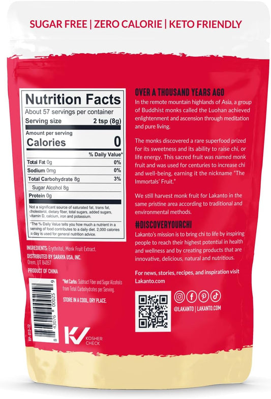 Lakanto - Monkfruit Sweetener Golden - 1 lb (Packaging May Vary)