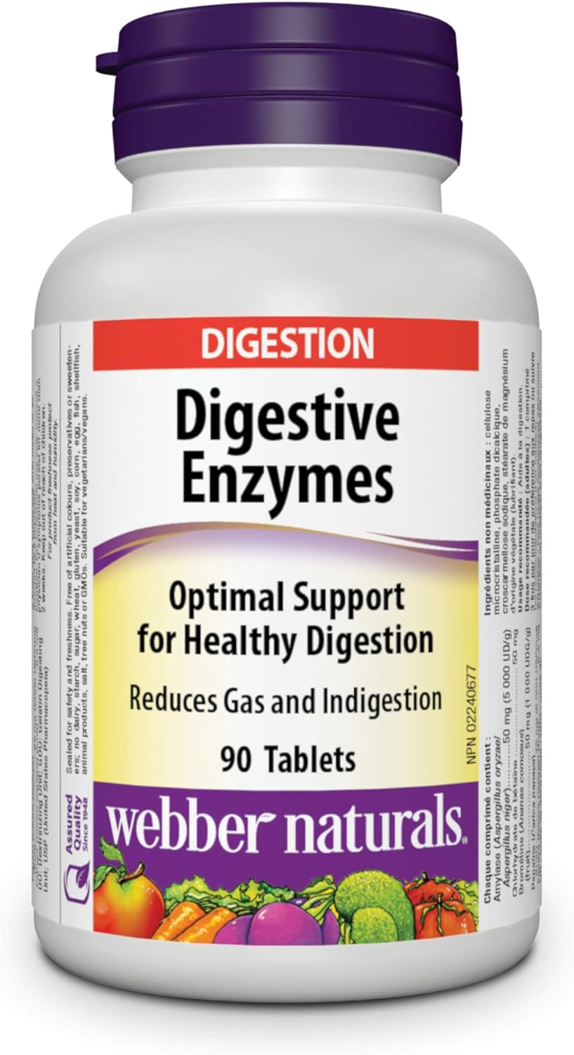 Webber Naturals Probiotic Adult 50+, 15 Billion Active Cells, 10 Probiotic Strains, 30 Capsules, For Digestive Health and Constipation Relief, Vegan & Digestive Enzymes, 90 Tablets