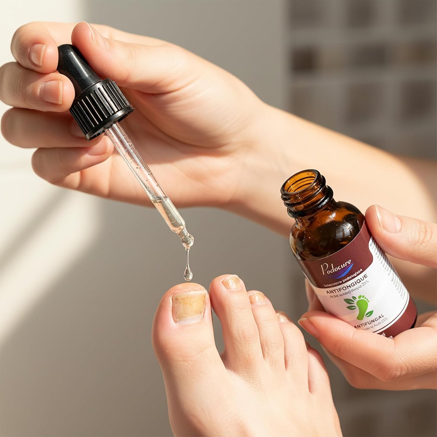 PODOCURE 脚趾甲真菌治疗 - 超强抗真菌液体 30ml,含 25% 十一烯酸 - 脚癣、变色、脱皮、真菌病、发红、瘙痒、异味的天然疗法 - 加拿大制造
