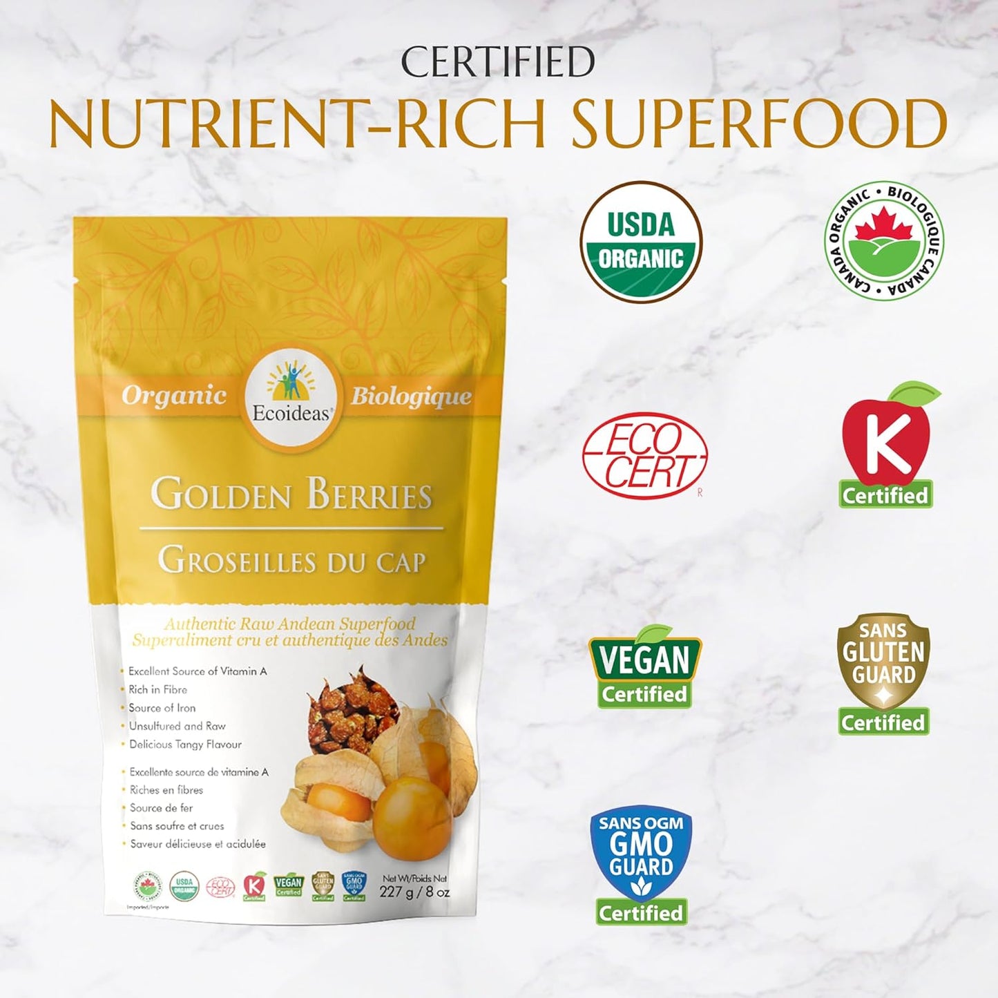 Ecoideas 有機金印加莓果 227克