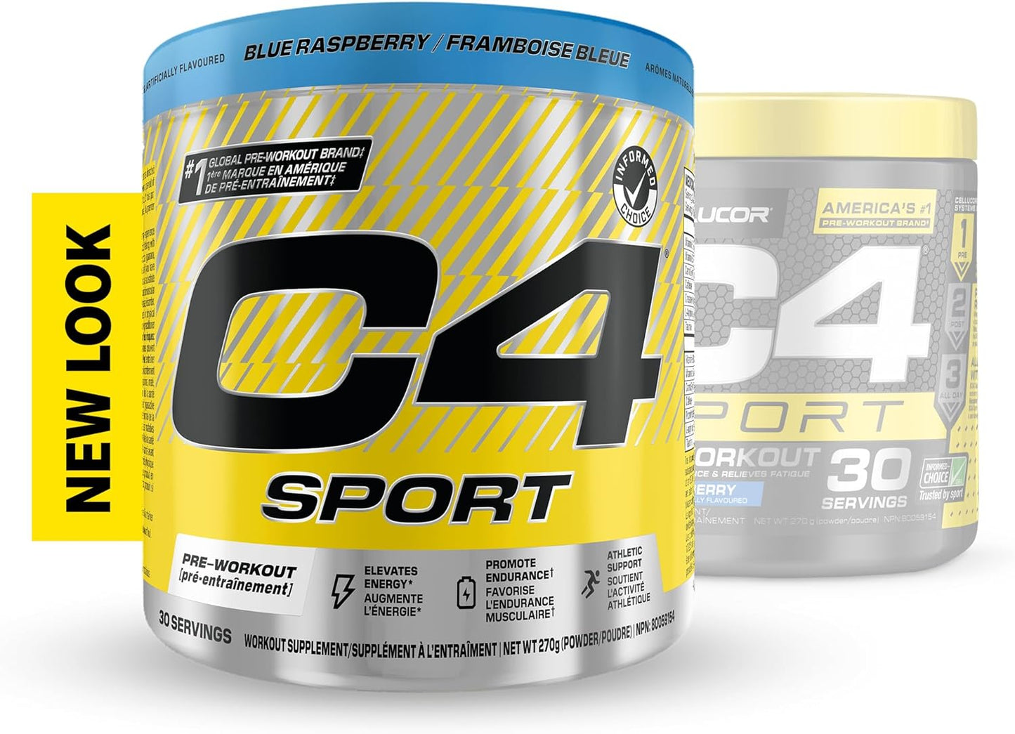 Cellucor C4 Sport Pre Workout Powder - Preworkout Energy with Creatine, Beta-Alanine, and 135mg Caffeine - NSF Certified for Sport - Blue Raspberry, 30 Servings