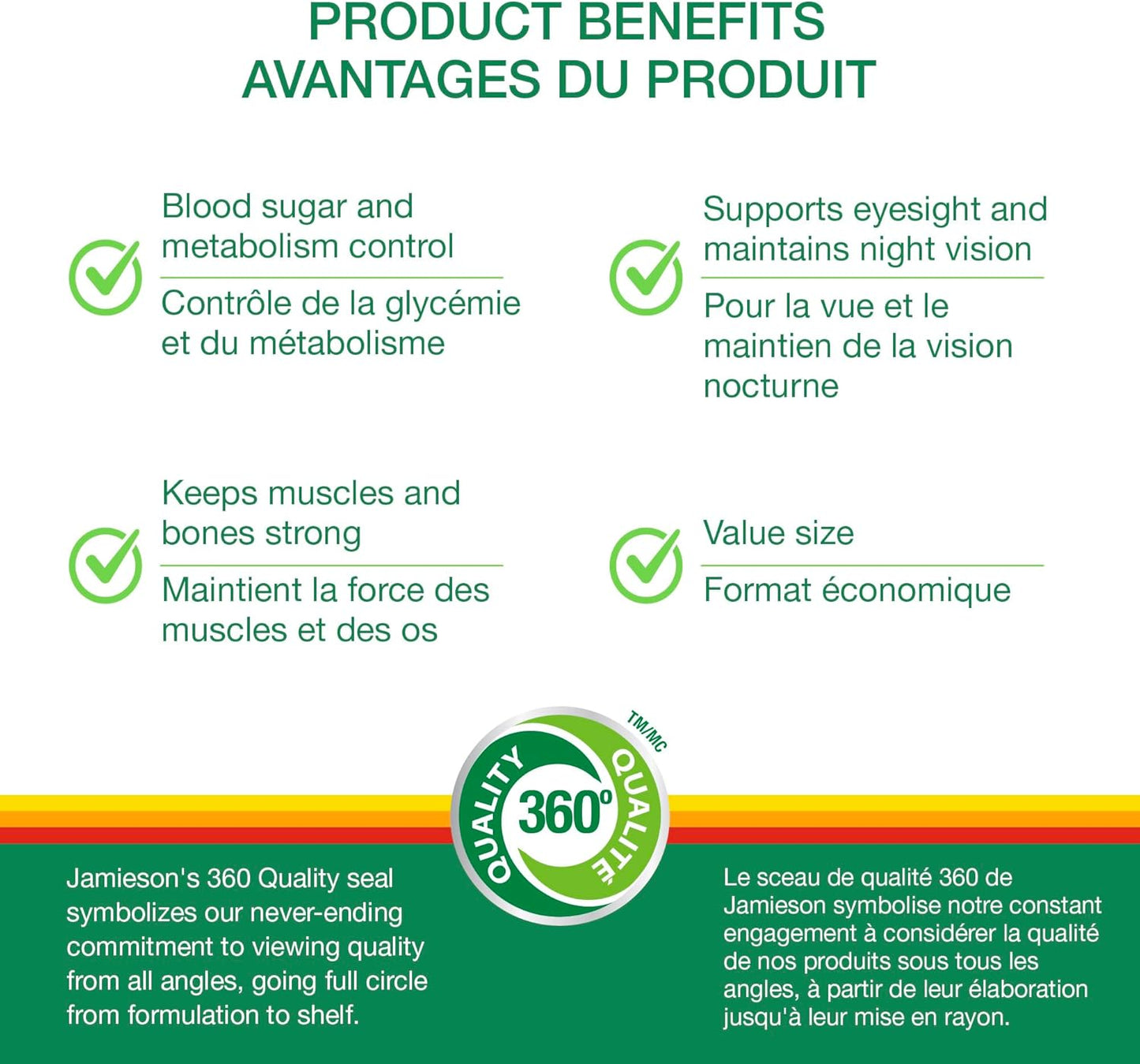 Jamieson 100% 複合維生素,適合 50 歲以上男性,含西伯利亞人參、葉黃素和更多鎂元素。支持免疫力、能量、整體健康、眼部護理和骨骼健康,無麩質,每日一片,160 粒膠囊