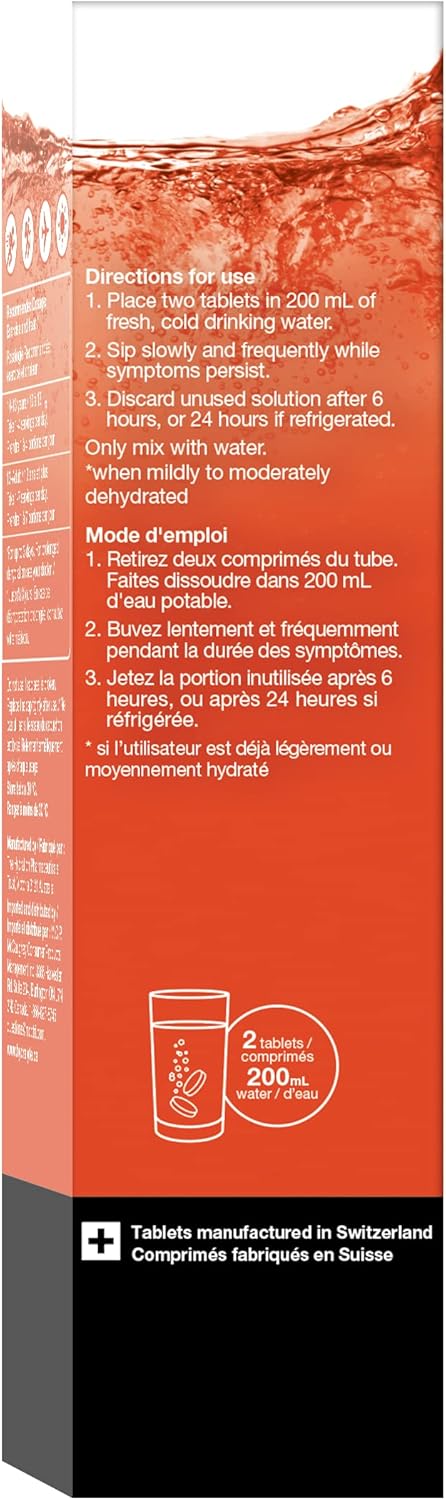 Hydralyte 电解质片 | 血橙味电解质 | 锻炼前和锻炼后补水解决方案,可提高性能并最大程度地恢复 | (每份 2 片,40 片)