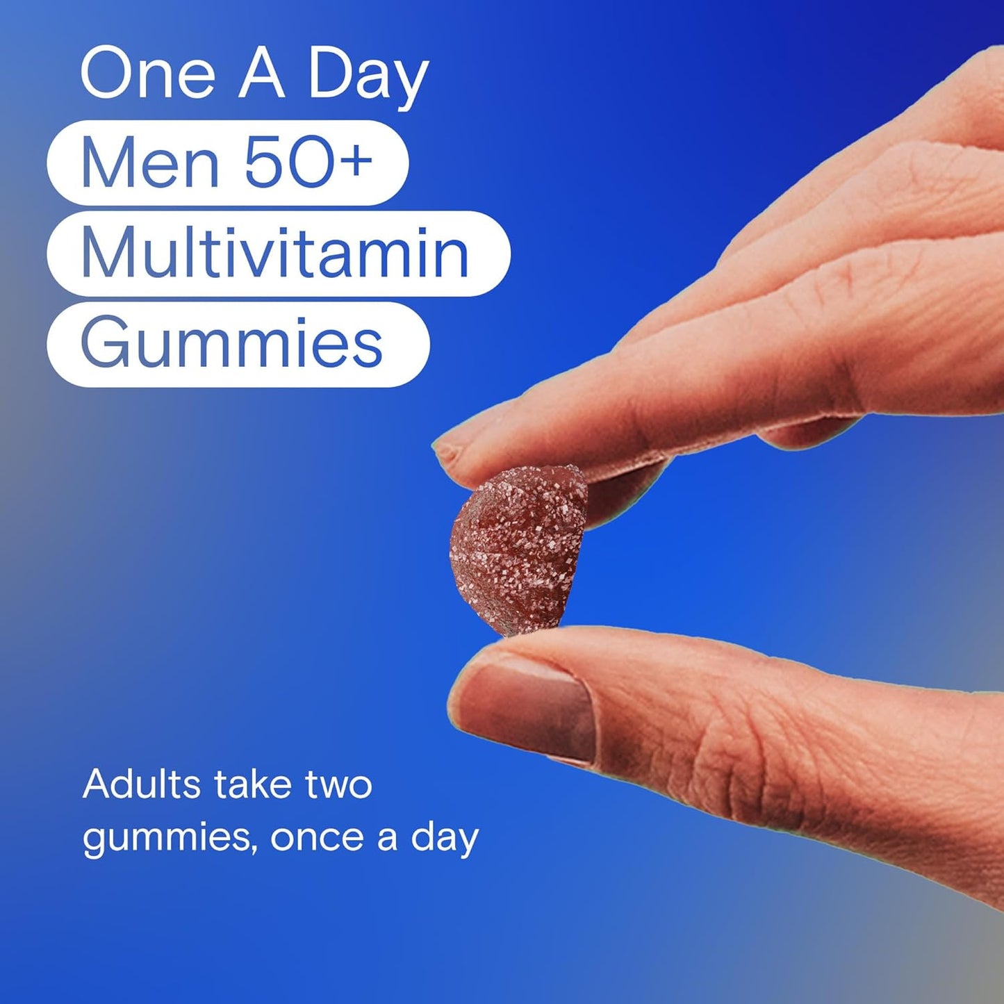 One A Day 男士 50 歲以上複合維生素軟糖 - 高級複合維生素軟糖,支持大腦功能和免疫力,富含維生素和礦物質,適合 50 歲以上男性,130 粒軟糖