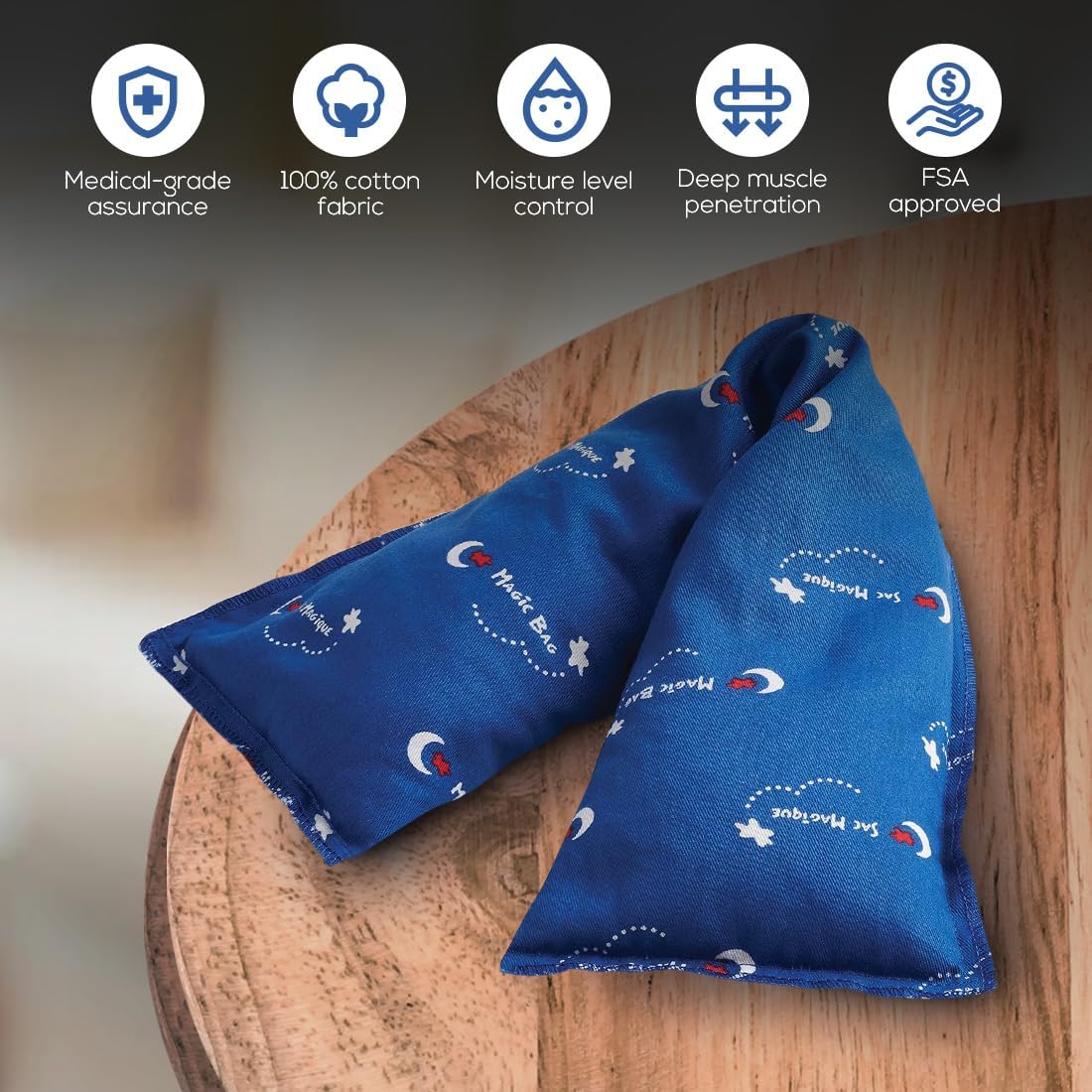 原廠魔法袋加長敷袋,冷熱療法,緩解胃痛,無線冷熱敷,50 x 14 公分(19.7 吋 X 5.5 吋)