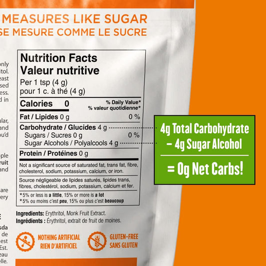 Krisda Monk Fruit Spoonable Natural TableTop Sweetener, 454 Grams