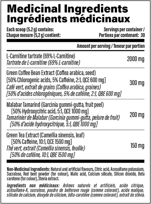 Nutrabolics Carnibolic Low Stim Fat Burner Ice Raspberry 150 g